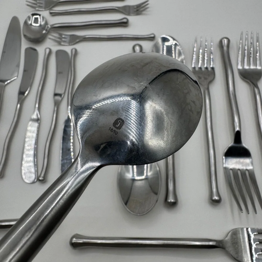 Gourmet Settings Treble Clef 18/10 Stainless Flatware Set 25 Piece Hand Forged